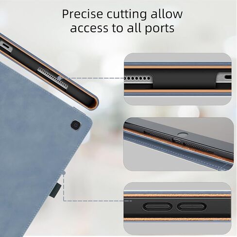 Case for Samsung Galaxy Tab A 10.1 2019 (SM-T510/T515) Multi-Angle Viewing Smart Cover with Pocket, Business PU Leather with Card Slot for Galaxy Tab A 10.1 Inch 2019 Tablet, Black in Saudi Arabia