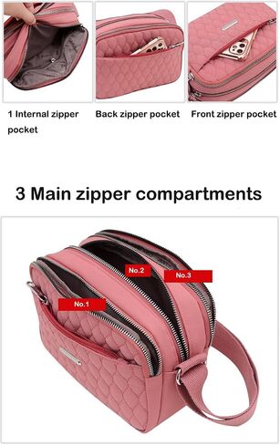 Small Crossbody Bags Quilted Purse Mini Light Nylon Cell Phone Cross Body Wallet for Women Ladies in Saudi Arabia