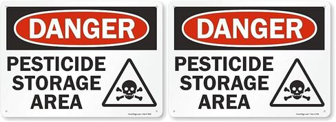 SmartSign "Danger - Pesticide Storage Area" Sign | 10" x 14" Plastic in Saudi Arabia