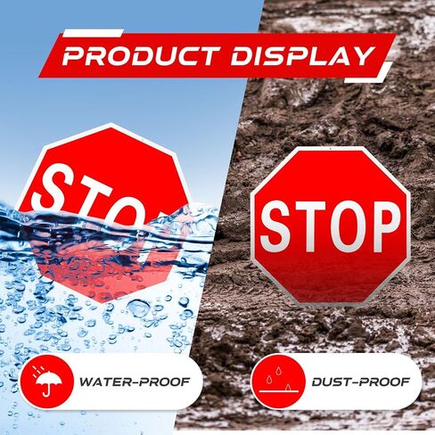 Taiyin 2 Pcs Stop Sign 24 x 24 Inches Reflective Street Road Signs Octagon Aluminum Street Signs for Outdoor Traffic Parking Warning Driveway, Weather Resistant and UV Protected Waterproof in Saudi Arabia