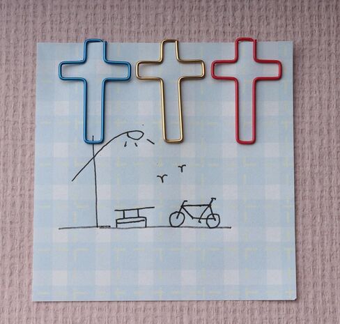 SOWAKA 30 Pcs Cross Bookmarks Metal 3.4 x 2.3 cm Bible Small Cute Paper Clips Supplies for Students Journaling Notebook Document Organization School Office Accessories (Black) in Saudi Arabia