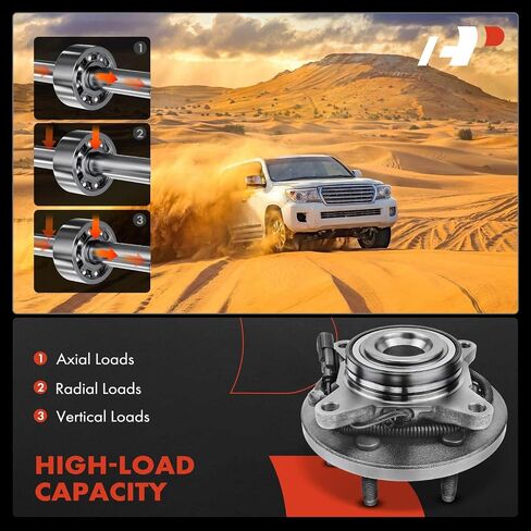 A-Premium Front Wheel Bearing and Hub Assembly with ABS & 6-Lug Compatible with Ford F-150 F150 2011-2014, Expedition 2011-2014 & Lincoln Navigator 2011-2014, 4WD Only in Saudi Arabia