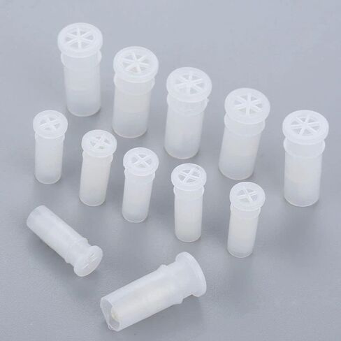 100 Pcs White Toy Noise Makers Insert Squeakers, Plastic Dog Squeaky Toy Whistles, Dog Squeak Toys Toy Insert Replacements DIY Accessories(15.5x4.8mm) in Kuwait