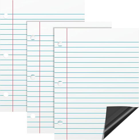 3 Pieces Magnetic Notebook Paper 18 x 23 Inch Magnetic Writing Paper Lined Dry Erase Magnetic Paper Notebook Paper Wipe Off Chart Notebook Paper Notebook Design Teacher Supplies for Classroom in Saudi Arabia