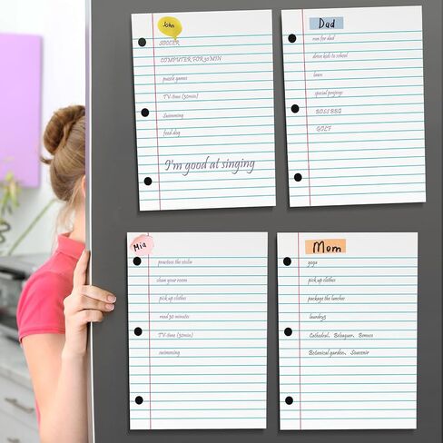 3 Pieces Magnetic Notebook Paper 18 x 23 Inch Magnetic Writing Paper Lined Dry Erase Magnetic Paper Notebook Paper Wipe Off Chart Notebook Paper Notebook Design Teacher Supplies for Classroom in Saudi Arabia