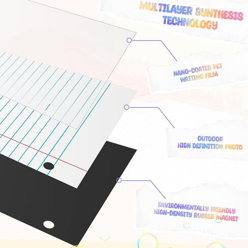 3 Pieces Magnetic Notebook Paper 18 x 23 Inch Magnetic Writing Paper Lined Dry Erase Magnetic Paper Notebook Paper Wipe Off Chart Notebook Paper Notebook Design Teacher Supplies for Classroom in Saudi Arabia