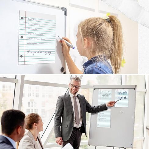 3 Pieces Magnetic Notebook Paper 18 x 23 Inch Magnetic Writing Paper Lined Dry Erase Magnetic Paper Notebook Paper Wipe Off Chart Notebook Paper Notebook Design Teacher Supplies for Classroom in Saudi Arabia