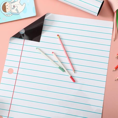 3 Pieces Magnetic Notebook Paper 18 x 23 Inch Magnetic Writing Paper Lined Dry Erase Magnetic Paper Notebook Paper Wipe Off Chart Notebook Paper Notebook Design Teacher Supplies for Classroom in Saudi Arabia