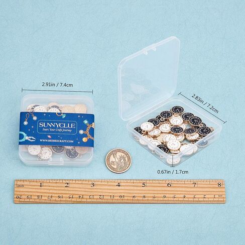 SUNNYCLUE 1 Box 40Pcs Clock Face Charms Black Enamel Charms Flat Round Metal Charm Time Clock Charm Small Flatback Alloy Charms for Jewelry Making Charm Necklace Earrings DIY Craft Nail Art Decor in Saudi Arabia