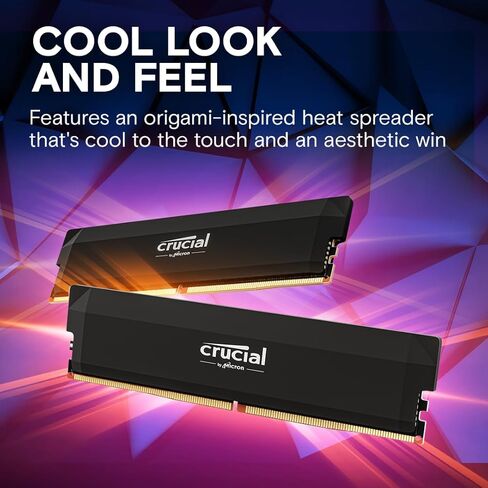 مجموعة ذاكرة الوصول العشوائي Crucial Pro DDR5 بسعة 32 جيجابايت (2 × 16 جيجابايت) CL36 6000 ميجاهرتز، وذاكرة ألعاب سطح المكتب لرفع تردد التشغيل، ومتوافقة مع Intel XMP 3.0 وAMD Expo - أبيض CP2K16G60C36U5W in Kuwait