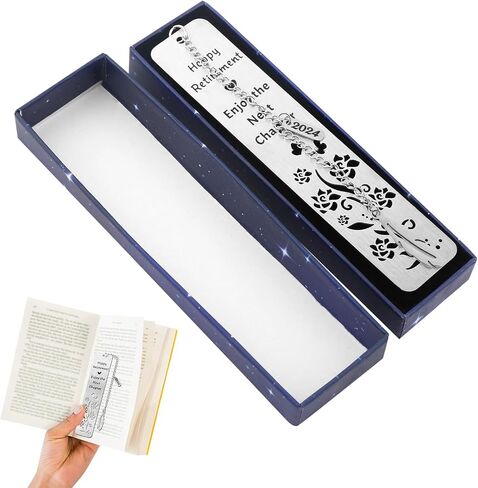 Book Lovers Gifts for Women Teacher Retirement Gifts for Women Men Gifts for Book Lovers Men Happy Retirement Enjoy The Next Chapter Bookish Gifts for Women Men(Color:Silver) in Saudi Arabia