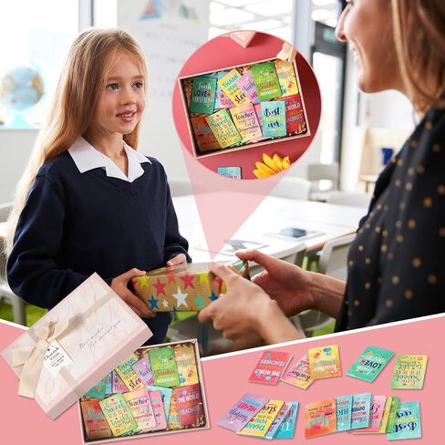 48 Pcs Teachers' Day Magnetic Bookmarks Teacher Appreciation Bookmark Page Clips Thank You Gifts for Teachers School Office Birthday Party Reading Supplies, 24 Designs, Thank in Saudi Arabia