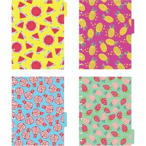 Avery Planner Dividers for Happy Planner 9-disc Classic Size Planners, 4-Tab Set, Fruit Punch Food Design, 1 Set (25483)