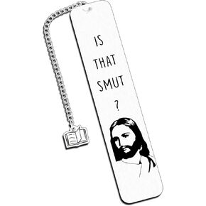 Is That smutt Peeking Jesus Bookmark Funny Bookmark for Women Humor Peeking Jesus Book Marker for Book Lover Friends Christian for Sister Her Baptism Gift for Adults Teen Boys Girl Kids