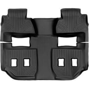 SMARTLINER Custom Fit Floor Mats 2nd and 3rd Row Liner Black for 2015-2020 Chevrolet Suburban/GMC Yukon XL Only 2nd Row Bucket Seats