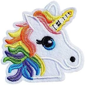 3 Pcs Cute Unicorn Iron On Patches for Backpacks, Hats, DIY Sew on Applique Patch, Vintage Embroidered Patches for Repair Clothes, Jackets, Jeans