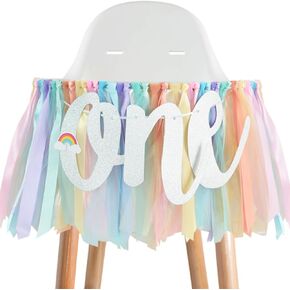 BEISHIDA 1st Birthday High Chair Banner 1 Year Birthday Decorations Blue Purple Under the Sea Theme First Birthday Banner for Girls Boys 1st Birthday Party Baby Shower Decorations Highchair Garland