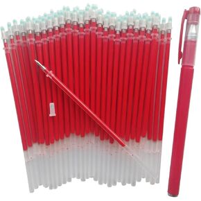 Gel Pen Refills 0.5 mm,Gel Pen Refills Red, 50 Pack Gel Ink Pen Refills,Send 1 Extra pens,Red Pen Ink Easy Drying, Smooth Writing.