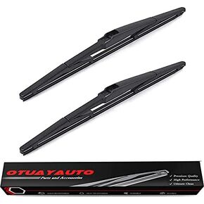 OTUAYAUTO Rear Windshield Wiper Blades - 2 Pieces of 14" Car Back Window Wiper - Replacement for Toyota Corolla, Jeep Cherokee, Scion XB, Mazda 3, Hyundai Accent Tucson Santa Fe, Kia Rio