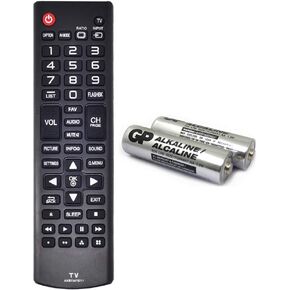AKB73975711 Replacement TV Remote for lg AKB74475433 AKB74475455 AKB73975722 55LF6000 42LF5600 AGF76631012 55LB5900 47LB5900 32LB5600 32LB560B 42LB5600-UZ 55LB5900-UV with GP Alkaline 2 pcs Batteries
