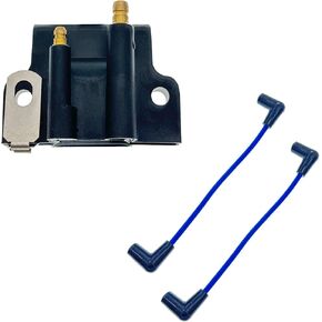 18-5179 Ignition Coil Module CDI for OMC Johnson Evinrude 582508 183-2508 Outboard 70HP, 75HP, 90HP, 100HP, 115HP, 120HP, 125HP Engine with 2PCS Marine Spark Plug Wire