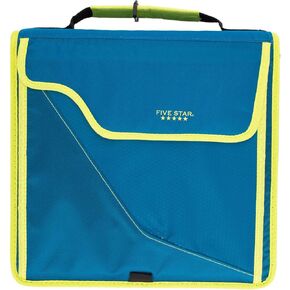 Five Star Sewn Zipper Binder, Fabric, 2 Inch 3 Ring Binder With 4 Inch Capacity, Assorted Colors, Color Selected For You, 1 Count (Pack of 1)