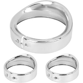 2pcs 4.5" Auxiliary Light Visor Trim Ring and 1pcs 7'' Headlight Trim Replacement for Harley Chrome Silver Tone in Kuwait