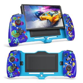 senwoo Controller for Nintendo Switch - USB-C Plug & Play, 15V PD Fast Charging, Dual Vibration & 6-Axis Gyro, 3 Turbo Speeds, Protect Console, Easy Setup (Blue)