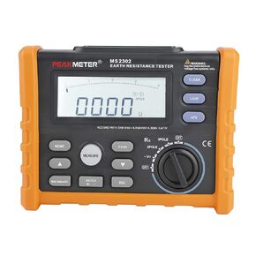 MS2302 Digital Earth Ground Resistance Tester with 2 Pole and 3 Pole Mode High Precision, 0 Ohm - 4000 Ohm Insulation Tester