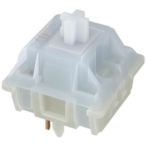 GATERON KS-3X1 Milky Black Linear Keyboard Switches, Full Milky Through-Hole LED 5 Pin Key Switches Compatible for MX Mechanical Keyboard (35PCS)