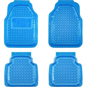 August Auto All Weather Transparent Set of 4pcs Universal Fit Car Floor Mats Fit for Sedans, SUVs, Trucks, Vans(Black)