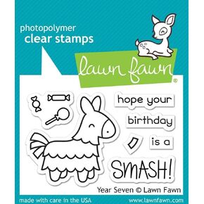 Lawn Fawn Clear Stamps 3"X2"-Year Seven -LF1338