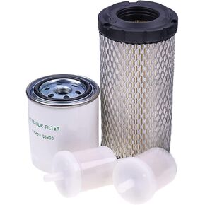 Solarhome New Engine Oil, Fule & Air Filter Kit 77700-0336 Compatible with Kubota ZD28 BX2200 BX2660 Tractors