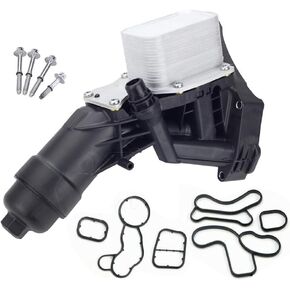 Engine Oil Filter Cooler Housing w/Gasket for BMW 2017 2018 2019 2020 2021 230i 320i 330e 330i 430i 530i 530e 530i 740e X3 X4 2.0L, 1 year warranty 11428596283