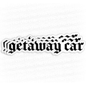 (3Pcs) Getaway Car Sticker Funny Cars Window Decal for New Driver 2" Waterproof Vinyl Decal Sticker Laptop, Water Bottles, Phone, Kindle Merchandise Decor Decal Gifts 2 Inches