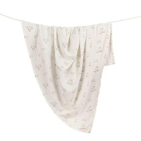 Crane Baby 100% Organic Cotton Bunny Single Baby Swaddle Wrap for Boys and Girls, Gender Neutral Newborn Swaddling Blanket, Baby Registry and Gift, 47 x 47 inches