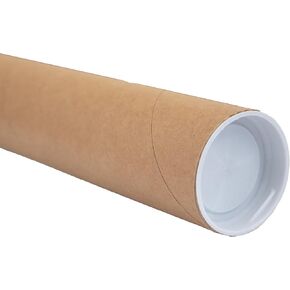 MagicWater Supply Mailing Tube - 2 in x 18 in - Kraft - 1 Pack - for Shipping and Storage of Posters, Arts, Crafts, and Documents