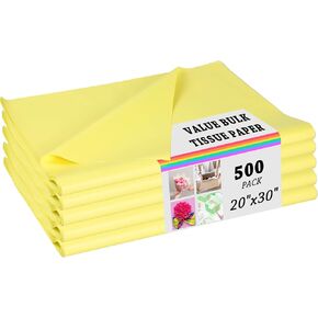 PINWATT 500 Sheets 20"X30" White Tissue Paper Bulk for Gift Bags Wrapping Paper, Birthday Weddings Showers Christmas Gift Packaging Arts Craft Party Favor Decoration