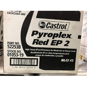 Castrol Pyroplex Red EP 2 Carton (10/14 Ounce Tubes)