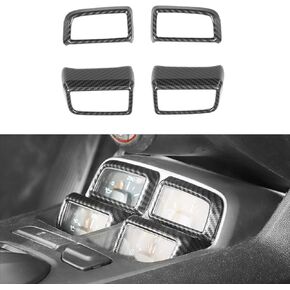 Jimen for 2010-2015 Chevrolet Camaro, 4PCS Gear Shift Front Dashboard Cover Trim (Carbon Fiber)
