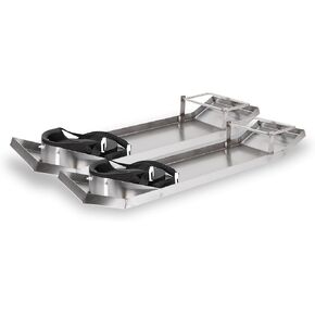 MARSHALLTOWN Concrete Stainless Steel Knee Boards with Knee Pads, Contractor-Grade, Built-in Toe Brackets, Durable, KB230