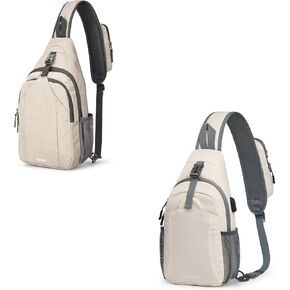 G4Free Sling Bag RFID Blocking Sling Backpack and Crossbody Sling Backpack with USB Charging Port