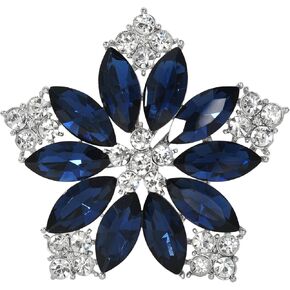 Gyn&Joy Crystal Blooming Flower Brooches For Women