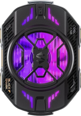 Phone Cooler, Black Shark FunCooler 4 Pro Phone Cooling Fan RGB Ligh, App, Smart Cooling Modes for Gaming & Video Streaming & Car Driving 27W Cellphone Radiator for 2.59-3.46IN iPhone&Android Phones in Saudi Arabia