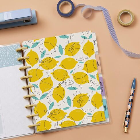 Avery Planner Dividers for Happy Planner 9-disc Classic Size Planners, 4-Tab Set, Fruit Punch Food Design, 1 Set (25483) in Saudi Arabia