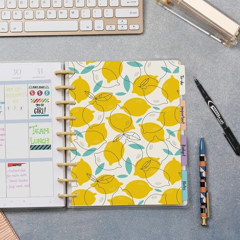Avery Planner Dividers for Happy Planner 9-disc Classic Size Planners, 4-Tab Set, Fruit Punch Food Design, 1 Set (25483) in Saudi Arabia