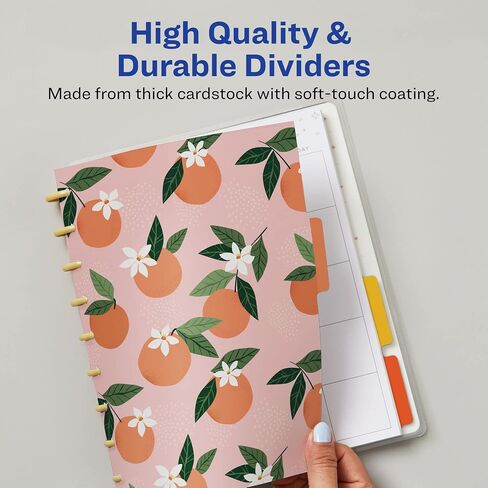 Avery Planner Dividers for Happy Planner 9-disc Classic Size Planners, 4-Tab Set, Fruit Punch Food Design, 1 Set (25483) in Saudi Arabia