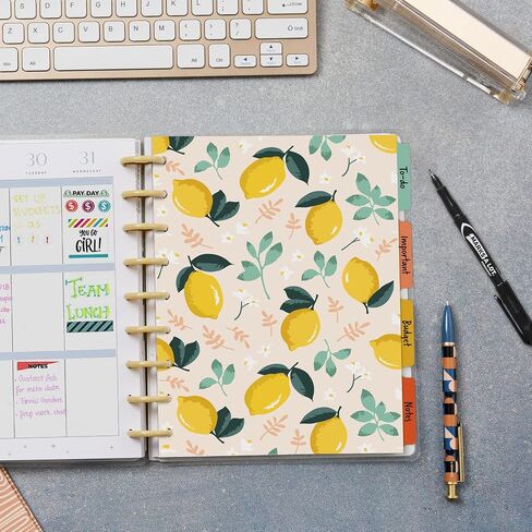 Avery Planner Dividers for Happy Planner 9-disc Classic Size Planners, 4-Tab Set, Fruit Punch Food Design, 1 Set (25483) in Saudi Arabia