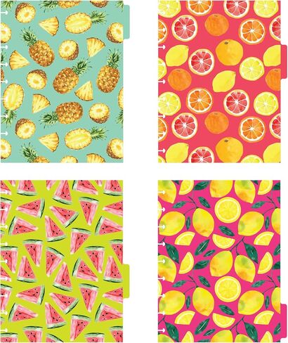 Avery Planner Dividers for Happy Planner 9-disc Classic Size Planners, 4-Tab Set, Fruit Punch Food Design, 1 Set (25483) in Saudi Arabia