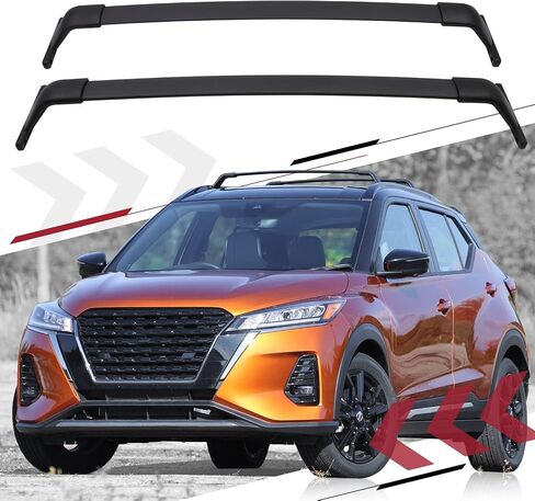2 Pieces Cross Bars Fit for 2017 2018 2019 2020 2021 2022 Nissan Kicks Black Baggage Luggage Roof Rack Crossbars in Saudi Arabia